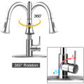 Aquacubic Modern CUPC Zinc Alloy Handle Single Hole Kitchen Faucet